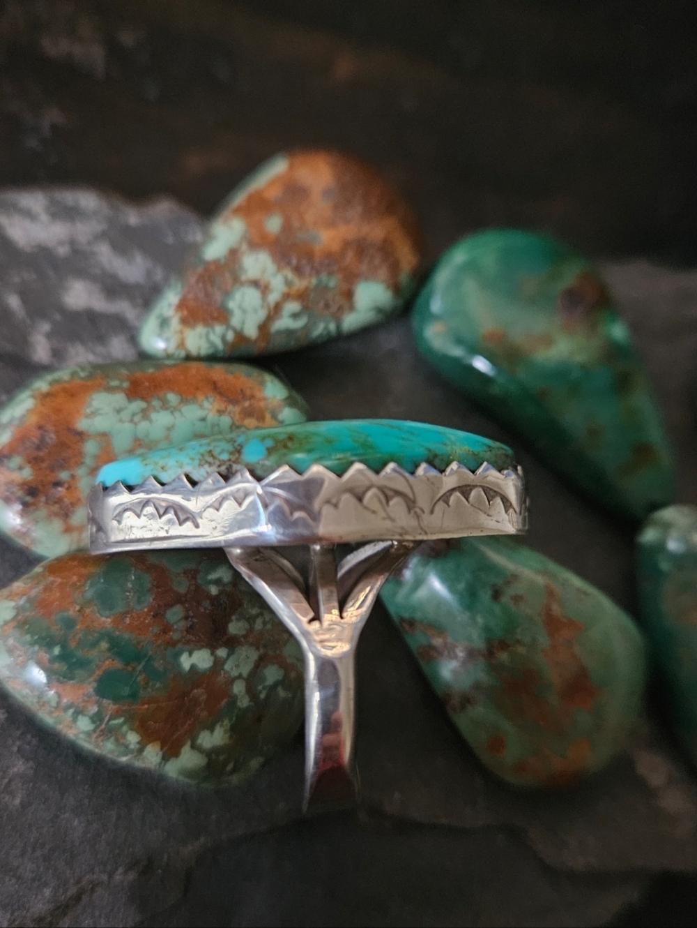 Vintage Navajo Turquoise Henry Spencer Ring - Picture 8 of 8